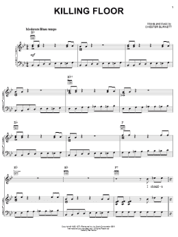 page one of Killing Floor (Piano, Vocal & Guitar Chords (Right-Hand Melody))