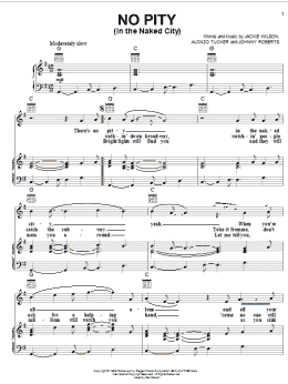 page one of No Pity (In The Naked City) (Piano, Vocal & Guitar Chords (Right-Hand Melody))