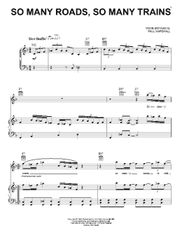 page one of So Many Roads, So Many Trains (Piano, Vocal & Guitar Chords (Right-Hand Melody))