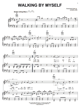 page one of Walking By Myself (Piano, Vocal & Guitar Chords (Right-Hand Melody))