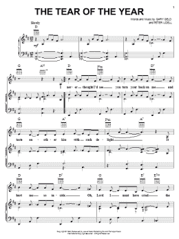 page one of The Tear Of The Year (Piano, Vocal & Guitar Chords (Right-Hand Melody))