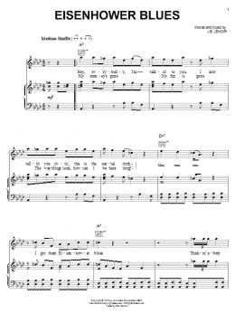 page one of Eisenhower Blues (Piano, Vocal & Guitar Chords (Right-Hand Melody))