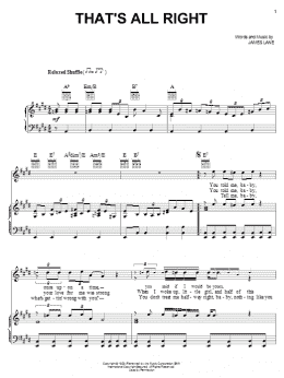 page one of That's All Right (Piano, Vocal & Guitar Chords (Right-Hand Melody))