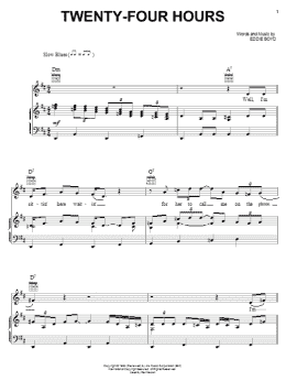 page one of Twenty-Four Hours (Piano, Vocal & Guitar Chords (Right-Hand Melody))
