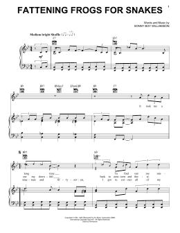 page one of Fattening Frogs For Snakes (Piano, Vocal & Guitar Chords (Right-Hand Melody))