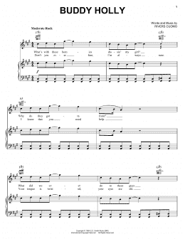 page one of Buddy Holly (Piano, Vocal & Guitar Chords (Right-Hand Melody))