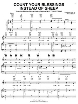 page one of Count Your Blessings Instead Of Sheep (Piano, Vocal & Guitar Chords (Right-Hand Melody))