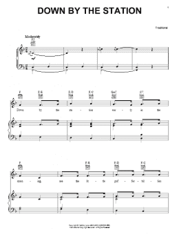 page one of Down By The Station (Piano, Vocal & Guitar Chords (Right-Hand Melody))