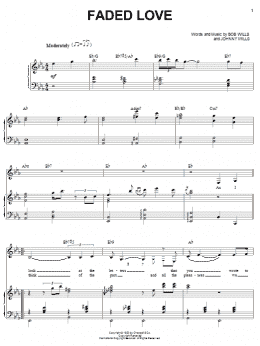 page one of Faded Love (Piano, Vocal & Guitar Chords (Right-Hand Melody))