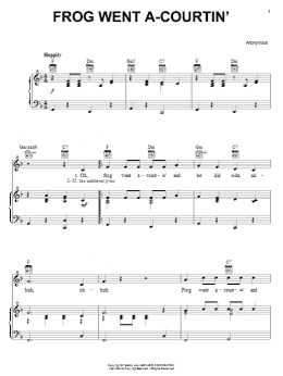 page one of Frog Went A-Courtin' (Piano, Vocal & Guitar Chords (Right-Hand Melody))