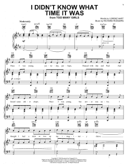 page one of I Didn't Know What Time It Was (Piano, Vocal & Guitar Chords (Right-Hand Melody))