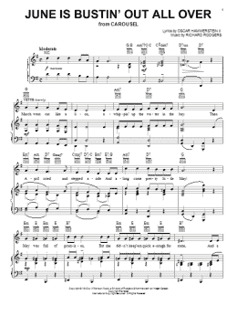 page one of June Is Bustin' Out All Over (Piano, Vocal & Guitar Chords (Right-Hand Melody))