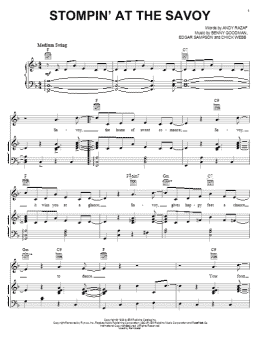 page one of Stompin' At The Savoy (Piano, Vocal & Guitar Chords (Right-Hand Melody))
