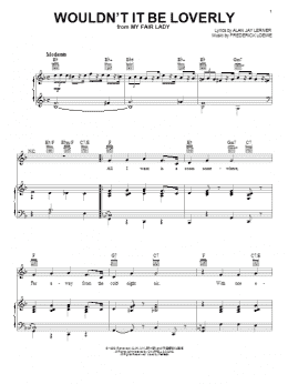 page one of Wouldn't It Be Loverly (Piano, Vocal & Guitar Chords (Right-Hand Melody))