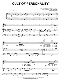 page one of Cult Of Personality (Piano, Vocal & Guitar Chords (Right-Hand Melody))