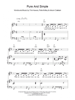 page one of Pure And Simple (Piano, Vocal & Guitar Chords)