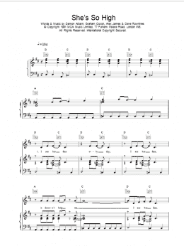 page one of She's So High (Piano, Vocal & Guitar Chords)