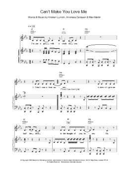 page one of Can't Make You Love Me (Piano, Vocal & Guitar Chords)
