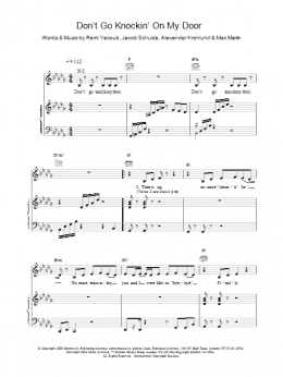 page one of Don't Go Knockin' On My Door (Piano, Vocal & Guitar Chords)