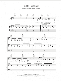 page one of Girl In The Mirror (Piano, Vocal & Guitar Chords)