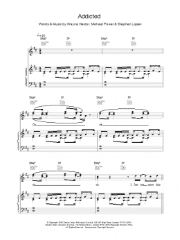 page one of Addicted (Piano, Vocal & Guitar Chords)
