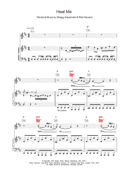 page one of Heal Me (Piano, Vocal & Guitar Chords)
