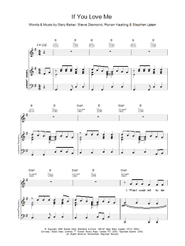 page one of If You Love Me (Piano, Vocal & Guitar Chords)