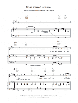 page one of Once Upon A Lifetime (Piano, Vocal & Guitar Chords)