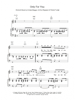 page one of Only For You (Piano, Vocal & Guitar Chords)