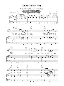 page one of I'll Be On My Way (Piano, Vocal & Guitar Chords)