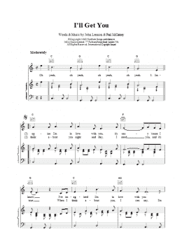 page one of I'll Get You (Piano, Vocal & Guitar Chords)