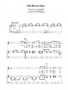page one of Old Brown Shoe (Piano, Vocal & Guitar Chords)