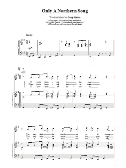 page one of Only A Northern Song (Piano, Vocal & Guitar Chords)