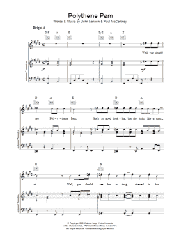 page one of Polythene Pam (Piano, Vocal & Guitar Chords)