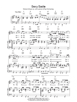 page one of Sexy Sadie (Piano, Vocal & Guitar Chords)