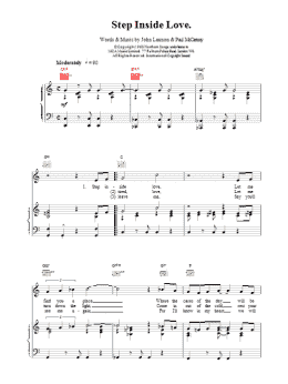 page one of Step Inside Love (Piano, Vocal & Guitar Chords)