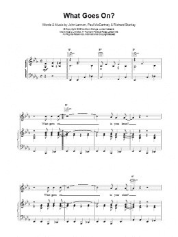 page one of What Goes On? (Piano, Vocal & Guitar Chords)