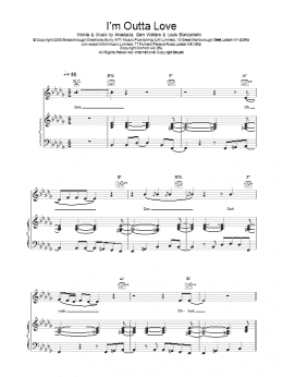 page one of I'm Outta Love (Piano, Vocal & Guitar Chords)