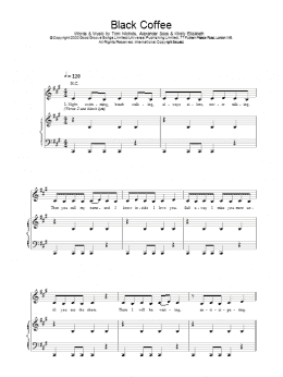 page one of Black Coffee (Piano, Vocal & Guitar Chords)