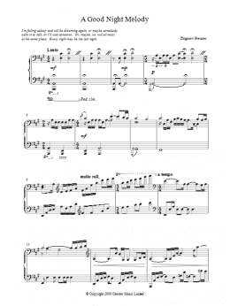 page one of A Good Night Melody (Piano Solo)