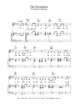 page one of The Exception (Piano, Vocal & Guitar Chords)