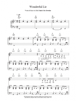 page one of Wonderful Lie (Piano, Vocal & Guitar Chords)