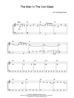 page one of The Man In The Iron Mask (Piano Solo)