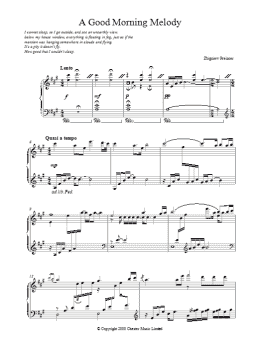 page one of A Good Morning Melody (Piano Solo)