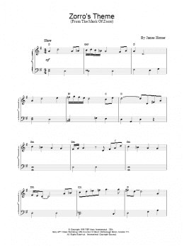 page one of Zorro's Theme (Piano Solo)