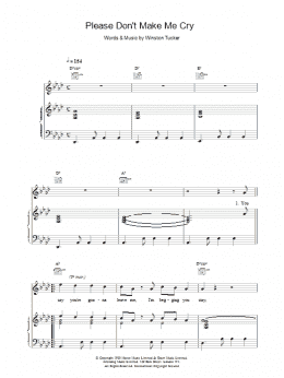 page one of Please Don't Make Me Cry (Piano, Vocal & Guitar Chords)