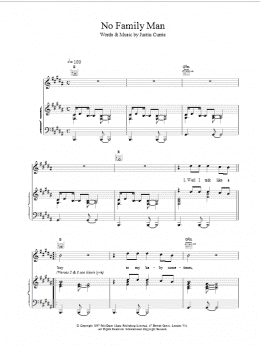 page one of No Family Man (Piano, Vocal & Guitar Chords)