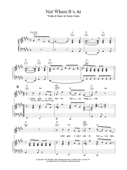 page one of Not Where It's At (Piano, Vocal & Guitar Chords)