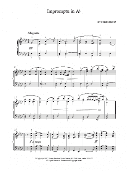 page one of Impromptu In Ab (Piano Solo)