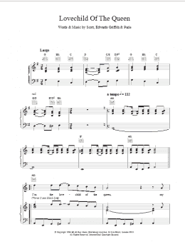 page one of Lovechild Of The Queen (Piano, Vocal & Guitar Chords)